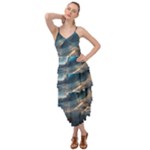 Ocean Sea Waves Layered Bottom Dress