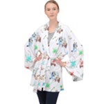 Bluey, Bluey merch, Bluey pattern, Bluey Bluey, bingo, Bluey design, bluey dog Long Sleeve Velvet Kimono Bluey, Bluey merch, Bluey pattern, Bluey Bluey, bingo, Bluey design, bluey dog Long Sleeve Velvet Kimono
