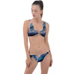 Ocean Sea Waves Ring Detail Crop Bikini Set
