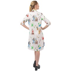Long Sleeve Mini Shirt Dress 