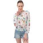 Bluey, Bluey merch, Bluey pattern, Bluey Bluey, bingo, Bluey design, bluey dog Banded Bottom Chiffon Top Bluey, Bluey merch, Bluey pattern, Bluey Bluey, bingo, Bluey design, bluey dog Banded Bottom Chiffon Top