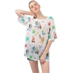 Bluey, Bluey merch, Bluey pattern, Bluey Bluey, bingo, Bluey design, bluey dog Oversized Chiffon Top Bluey, Bluey merch, Bluey pattern, Bluey Bluey, bingo, Bluey design, bluey dog Oversized Chiffon Top