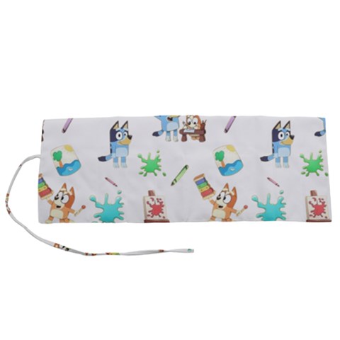 Bluey, Bluey merch, Bluey pattern, Bluey Bluey, bingo, Bluey design, bluey dog Roll Up Canvas Pencil Holder (S) from ArtsNow.com