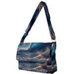 Ocean Sea Waves Full Print Messenger Bag (L)