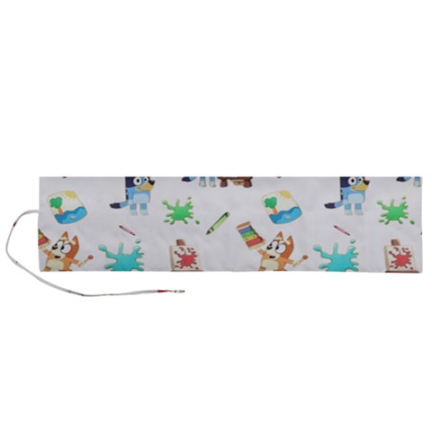 Bluey, Bluey merch, Bluey pattern, Bluey Bluey, bingo, Bluey design, bluey dog Roll Up Canvas Pencil Holder (L) from ArtsNow.com