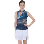 Ocean Sea Waves Women s Sleeveless Polo T-Shirt