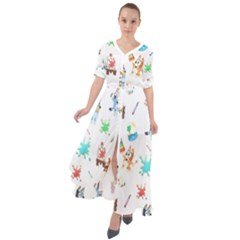 Waist Tie Boho Maxi Dress 