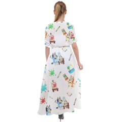 Waist Tie Boho Maxi Dress 