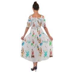 Shoulder Straps Boho Maxi Dress  