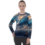 Ocean Sea Waves Women s Long Sleeve Raglan T-Shirt