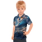 Ocean Sea Waves Kids  Polo T-Shirt