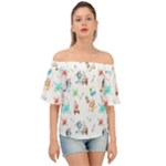 Bluey, Bluey merch, Bluey pattern, Bluey Bluey, bingo, Bluey design, bluey dog Off Shoulder Short Sleeve Top Bluey, Bluey merch, Bluey pattern, Bluey Bluey, bingo, Bluey design, bluey dog Off Shoulder Short Sleeve Top