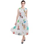 Bluey, Bluey merch, Bluey pattern, Bluey Bluey, bingo, Bluey design, bluey dog Round Neck Boho Dress Bluey, Bluey merch, Bluey pattern, Bluey Bluey, bingo, Bluey design, bluey dog Round Neck Boho Dress