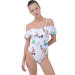 Bluey, Bluey merch, Bluey pattern, Bluey Bluey, bingo, Bluey design, bluey dog Frill Detail One Piece Swimsuit Bluey, Bluey merch, Bluey pattern, Bluey Bluey, bingo, Bluey design, bluey dog Frill Detail One Piece Swimsuit