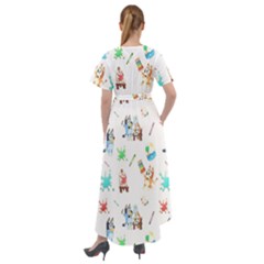 Front Wrap High Low Dress 