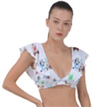 Bluey, Bluey merch, Bluey pattern, Bluey Bluey, bingo, Bluey design, bluey dog Plunge Frill Sleeve Bikini Top Bluey, Bluey merch, Bluey pattern, Bluey Bluey, bingo, Bluey design, bluey dog Plunge Frill Sleeve Bikini Top