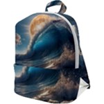 Ocean Sea Waves Zip Up Backpack