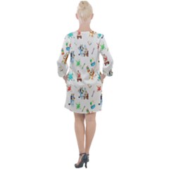 Open Neck Shift Dress 