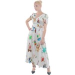 Bluey, Bluey merch, Bluey pattern, Bluey Bluey, bingo, Bluey design, bluey dog Button Up Short Sleeve Maxi Dress Bluey, Bluey merch, Bluey pattern, Bluey Bluey, bingo, Bluey design, bluey dog Button Up Short Sleeve Maxi Dress