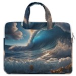 Ocean Sea Waves MacBook Pro 15  Double Pocket Laptop Bag 