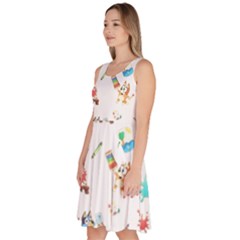 Knee Length Skater Dress With Pockets 