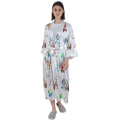 Maxi Satin Kimono 
