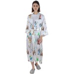Bluey, Bluey merch, Bluey pattern, Bluey Bluey, bingo, Bluey design, bluey dog Maxi Satin Kimono Bluey, Bluey merch, Bluey pattern, Bluey Bluey, bingo, Bluey design, bluey dog Maxi Satin Kimono
