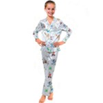 Bluey, Bluey merch, Bluey pattern, Bluey Bluey, bingo, Bluey design, bluey dog Kids Satin Long Sleeve Pajamas Set Bluey, Bluey merch, Bluey pattern, Bluey Bluey, bingo, Bluey design, bluey dog Kids Satin Long Sleeve Pajamas Set