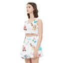 Women s Crop Top Pleated Skater Rave Skirt 