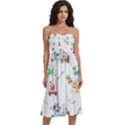 Knee-Length Strapless Bra Top Dress 
