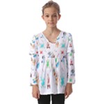 Bluey, Bluey merch, Bluey pattern, Bluey Bluey, bingo, Bluey design, bluey dog Kids V Neck Casual Top Bluey, Bluey merch, Bluey pattern, Bluey Bluey, bingo, Bluey design, bluey dog Kids V Neck Casual Top