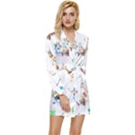 Bluey, Bluey merch, Bluey pattern, Bluey Bluey, bingo, Bluey design, bluey dog Long Sleeve Satin Robe Bluey, Bluey merch, Bluey pattern, Bluey Bluey, bingo, Bluey design, bluey dog Long Sleeve Satin Robe