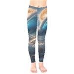 Ocean Sea Waves Kids  Classic Winter Leggings