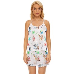 Satin Pajama Short Set 
