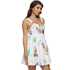 Ruffle Strap Babydoll Chiffon Dress 