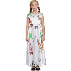 Kids  Satin Sleeveless Maxi Dress 