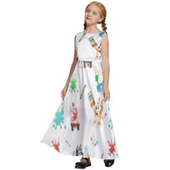 Kids  Satin Sleeveless Maxi Dress 