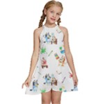Bluey, Bluey merch, Bluey pattern, Bluey Bluey, bingo, Bluey design, bluey dog Kids Halter Collar Waist Tie Chiffon Dress Bluey, Bluey merch, Bluey pattern, Bluey Bluey, bingo, Bluey design, bluey dog Kids Halter Collar Waist Tie Chiffon Dress