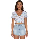 Bluey, Bluey merch, Bluey pattern, Bluey Bluey, bingo, Bluey design, bluey dog V-Neck Crop Top Bluey, Bluey merch, Bluey pattern, Bluey Bluey, bingo, Bluey design, bluey dog V-Neck Crop Top