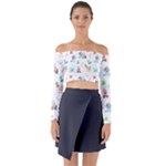 Bluey, Bluey merch, Bluey pattern, Bluey Bluey, bingo, Bluey design, bluey dog Long Sleeve Off Shoulder Crop Top Bluey, Bluey merch, Bluey pattern, Bluey Bluey, bingo, Bluey design, bluey dog Long Sleeve Off Shoulder Crop Top