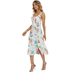 Women s Sleeveless Corset Midi Dress 