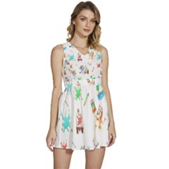 Sleeveless High Waist Mini Dress 