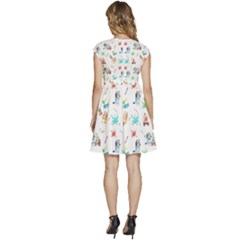 Cap Sleeve High Waist Dress 