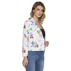 Women s Long Sleeve Revers Collar Cropped Jacket 