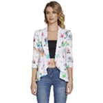 Bluey, Bluey merch, Bluey pattern, Bluey Bluey, bingo, Bluey design, bluey dog Women s 3/4 Sleeve Ruffle Edge Open Front Jacket Bluey, Bluey merch, Bluey pattern, Bluey Bluey, bingo, Bluey design, bluey dog Women s 3/4 Sleeve Ruffle Edge Open Front Jacket