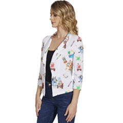 Women s Casual 3/4 Sleeve Spring Jacket 