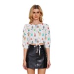 Bluey, Bluey merch, Bluey pattern, Bluey Bluey, bingo, Bluey design, bluey dog Mid Sleeve Drawstring Hem Top Bluey, Bluey merch, Bluey pattern, Bluey Bluey, bingo, Bluey design, bluey dog Mid Sleeve Drawstring Hem Top