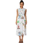 Bluey, Bluey merch, Bluey pattern, Bluey Bluey, bingo, Bluey design, bluey dog Sleeveless Round Neck Midi Dress Bluey, Bluey merch, Bluey pattern, Bluey Bluey, bingo, Bluey design, bluey dog Sleeveless Round Neck Midi Dress