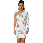 Bluey, Bluey merch, Bluey pattern, Bluey Bluey, bingo, Bluey design, bluey dog Long Sleeve One Shoulder Mini Dress Bluey, Bluey merch, Bluey pattern, Bluey Bluey, bingo, Bluey design, bluey dog Long Sleeve One Shoulder Mini Dress