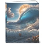Ocean Sea Waves 8  x 10  Hardcover Notebook